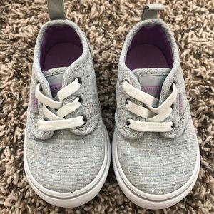 Toddler Girls Vans Gray/Purple Sz 5.5